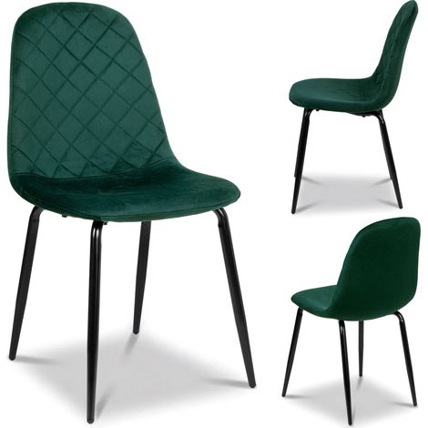 Fauteuil Orlando Velvet en velours vert foncé (1/5)