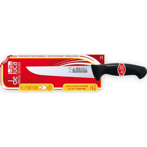 Coltello da macellaio lama acciaio inox temperato manico ergonomico polipropilene antiscivolo cucina - 16 cm (1/2)