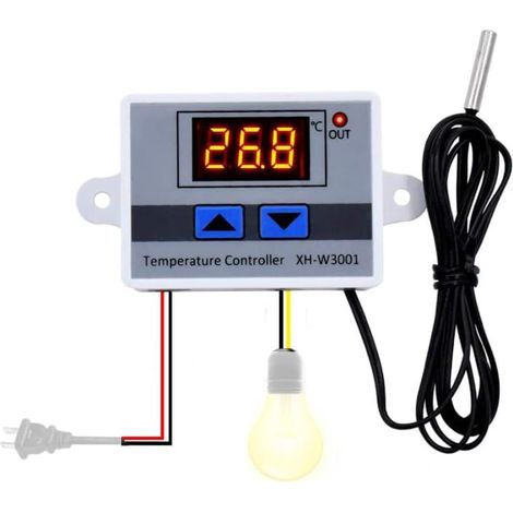 1 Module de contrôleur Thermostat numérique LED XH-W3001 Sonde étanche Chauffage Refroidissement Incubation (1/5)