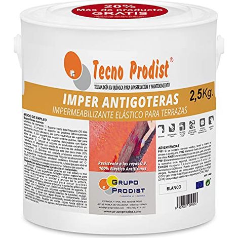 Tecno Prodist Imper Antigoteras - Impermeabilizante Elástico para Terrazas