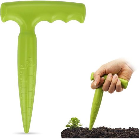 Outil Plantoir à Bulbes - Jardinière à Bulbe avec Échelle de Mesure Pour Une Plantation Précise,Idéal pour Plantoir des Légumes et des Fleurs (Vert Fluorescent) (1/5)