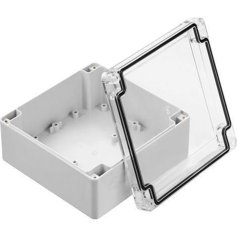 Boîtier RS PRO en ABS, polycarbonate, 134.75 x 134.75 x 60.1mm, Gris IP67, Blindé ( Prix pour 1 )