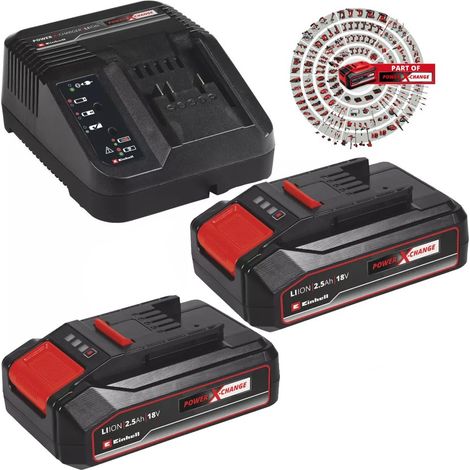 Einhell 18v Power X-Change PXC Starter Kit - 2x 2.5Ah Battery + 3ah Fast Charger (1/5)