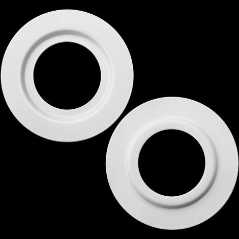 2-teiliger Reduzierring, Metall, E27 auf B22, Weiß, für Leuchten (1/5)