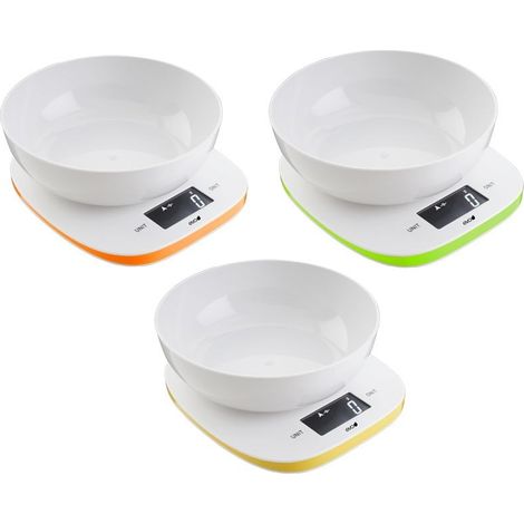 1 Pezzo Bilancia da Cucina Digitale con Ciotola Max 5 kg 3 Colori (1/2)