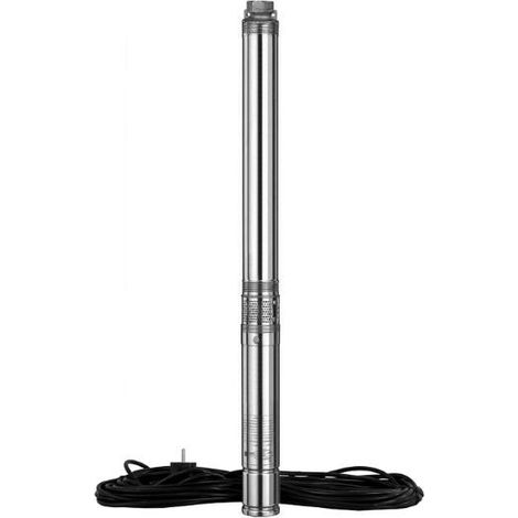 Pompe immergée pour forage - 1100W - 60 m - Inox - 8m3-h -câble 18 m