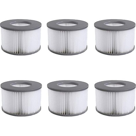 Cartouches filtrantes pour Spa Gonflable Mspa,Filtre pour Mspa, Filtre Spa pour Mspa Lite, Cartouche de Filtre pour Piscine Mspa Whirlpool (6 Pièces) (1/5)