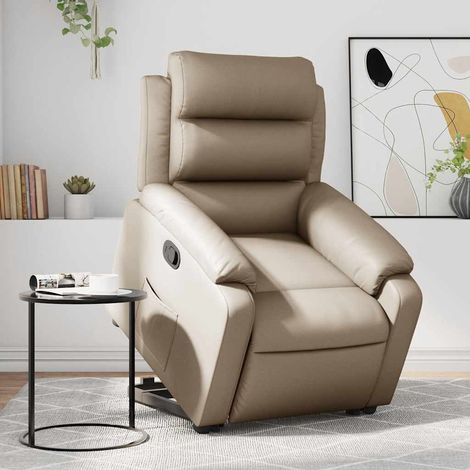 Relaxsessel mit Aufstehhilfe Cappuccino-Braun Kunstleder (1/5)