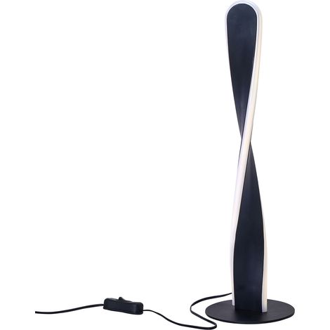 Sobremesa Merme LED 12W Blanco Neutro 4000K On-Off Negro, Blanco Opal Lámpara LED Moderna para Escritorios