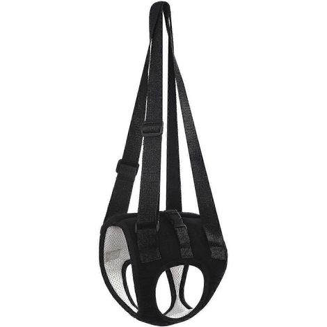 Ceinture auxiliaire de transport pour chien, ceinture auxiliaire de promenade pour chiens moyens et grands, harnais de rééducation ajustable pour chiens âgés, portez votre chien et-M-black (1/5)