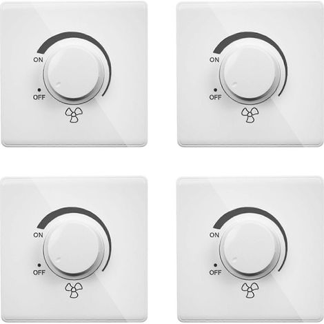 Variateur de vitesse progressif pour ventilateur de plafond 4X 86, interrupteur mural, 220 V, 10 A (1/5)