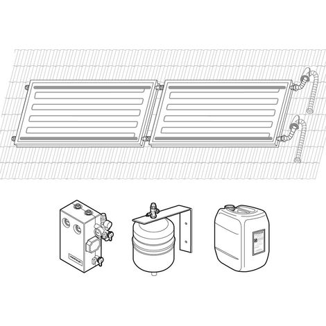 Weishaupt Paket Aufdach horizontal 2x1 AH F2, Solarsystem - 895001 von Weishaupt