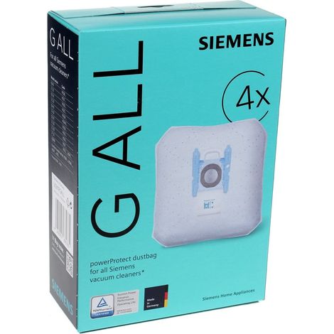 Juego de 4 bolsas PowerProtect para aspiradora SIEMENS 17003049