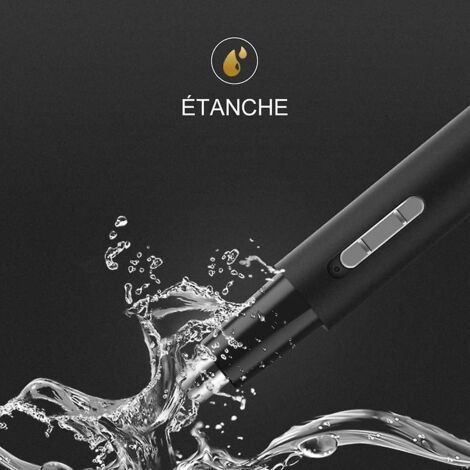 Schwarzer Ohr- und Nasenhaartrimmer, professioneller, per USB aufladbarer Haartrimmer, schmerzfrei für Damen und Herren, Gesichtshaartrimmer für Männer, wasserdichte Klinge (1/5)