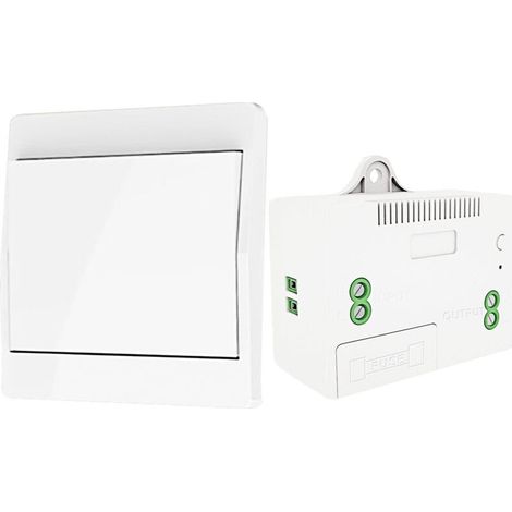 Drahtloser, selbstgenerierender Lichtschalter, Funkfrequenzschalter und Relaisempfänger, Steuerung mit Sicherung, batterieloser kinetischer Schalter (1-Wege, 1-Tasten-Set)