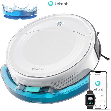 Lefant Aspirateur Robot 6000Pa, Navigation Laser ToF, Évitement Précis des Obstacles, Anti-Enchevêtrement Idéal pour Poils d'animaux, Cheveux et Sols Durs, Contrôle par App/Alexa, M310 Ultra