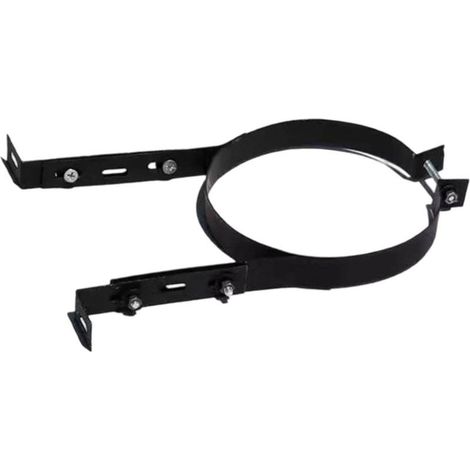 Support de Tube de Cheminée, Collier de Serrage Réglable, Collier de Serrage en Acier Inoxydable pour Conduit de Cheminée, Matériel Ménager, Sangle Murale pour Tuyau de Poêle, 125mm (1/5)