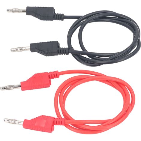 Cordons de test souples et empilables de 4 mm, fiches bananes, pour tests électriques. (1/5)