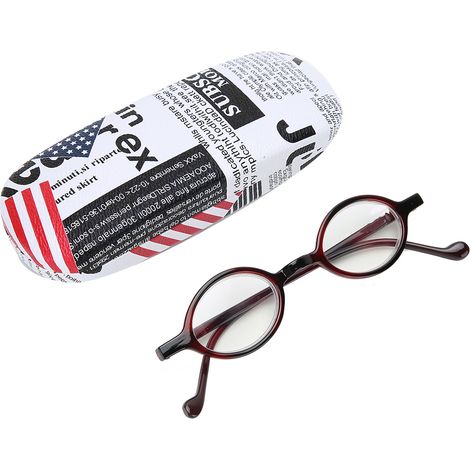 Lunettes anti-lumière bleue vintage pour presbytes - Fatigue oculaire réduite (+100 Cadre rouge) (1/5)