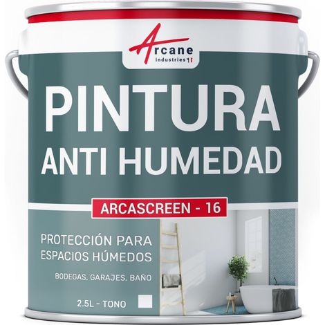 Pintura antimoho para muros interiores, Pintura antihumedad para muros húmedos del baño o del sótano: ARCASCREEN - 16 ANTI HUMED (1/5)