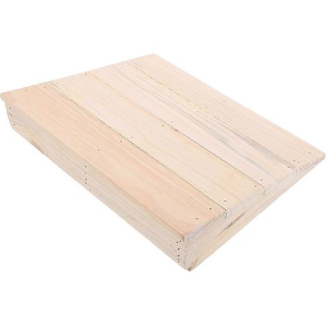 Rampe de seuil en bois massif beige pour scooters, motos et voitures, antidérapante pour un accès facile, 29,5 x 27 x 7 cm (1/5)