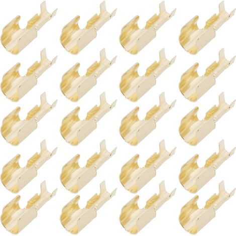 Lot de 50 porte-fusibles en verre de 6 x 30 mm - Connecteurs en laiton - Porte-fusible en laiton pour voiture - 6 x 30 mm - 6 x 33 mm (1/5)