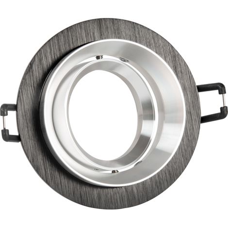 Polux LIKA faretto incasso tondo nero/argento MR16 orientabile (1/5)