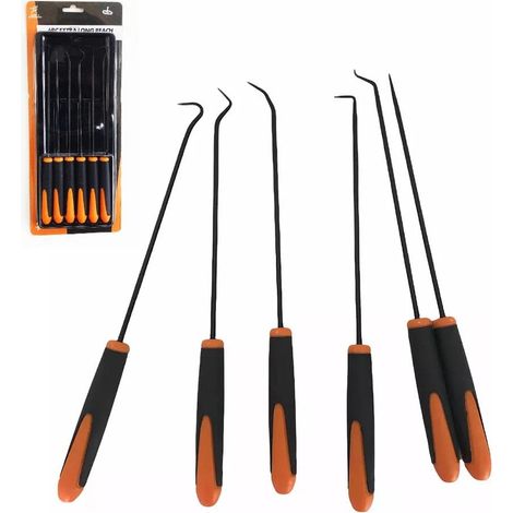 Pick Set Long Reach Hook & Pick Tool Set 6PC O Ring Seal Removal HB194