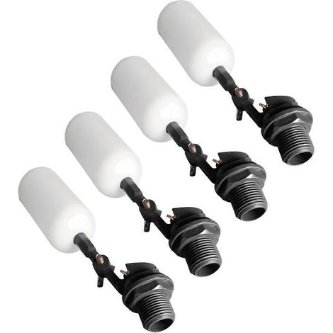 4 Stück 1/2 Zoll Mini-Schwimmerkugel für Ventil mit verstellbarem Arm, automatischer Befüll- und Zufuhrfunktion für Tankwasserbefeuchter für Aquarien