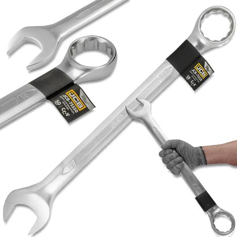 Llave de boca fija de doble cara JCB de 50 mm, Cr-V, 12 puntas. (1/5)