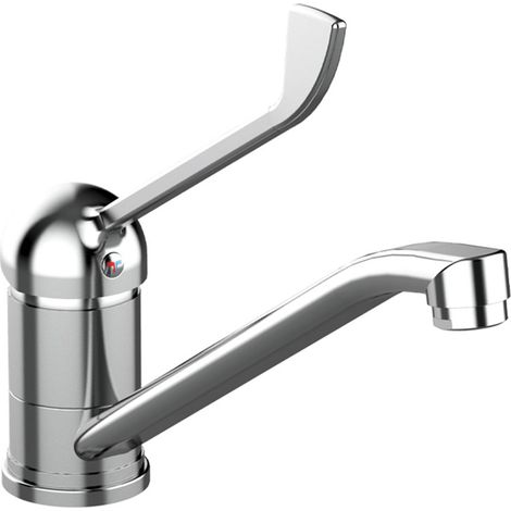 Miscelatore lavello in ottone cromato con leva clinica linea Ten Tiemme (1/2)