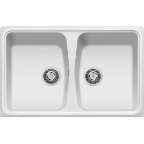 Lavello composito cucina Plados SP0792 due vasche - UQ01 Bianco
