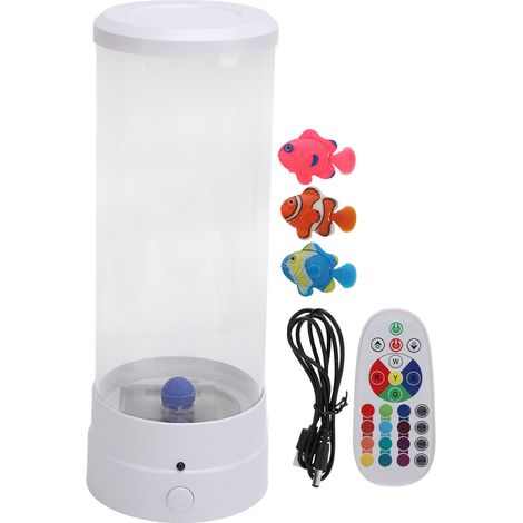 Ortviai Lampe à bulles LED décorative avec télécommande, 8 couleurs, calme et sensorielle, pour bureau ou chambre