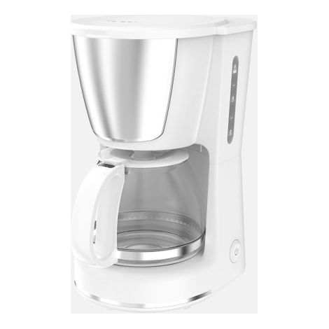 Cafetera de goteo Wanda 6 tazas blanco 550w filtro permanente jarra cristal 0,75l