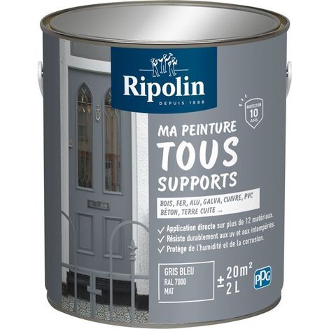 Mehrzweckfarbe - Blau-Grau - RAL 7000 - Matt - Ripolin - 2L