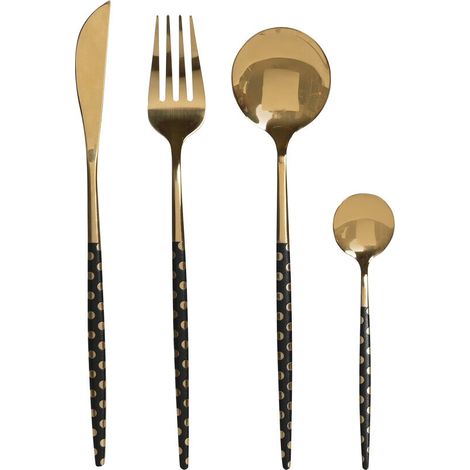 Cuberteria Set 16 Inox 2X0,3X21 2,5Mm Topos Negro PC202226 (1/5)