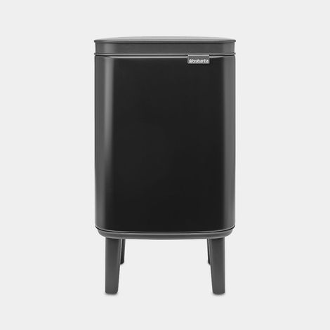 Brabantia - Bin de poubelle Bo Hi 4 L avec couvercle de soft close, intérieur amovible et poignée de transport de - Convient pour la salle de bains, la chambre à coucher et le bureau à domicile - Matt (1/3)
