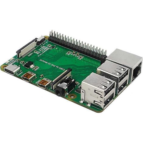 CM4-zu-PI4B-Adapterplatine für Raspberry Pi CM4-Modul auf 4B-Adapter 4-Wege-USB2.0-RJ45-Ethernet-Port-Erweiterungsplatine (1/5)