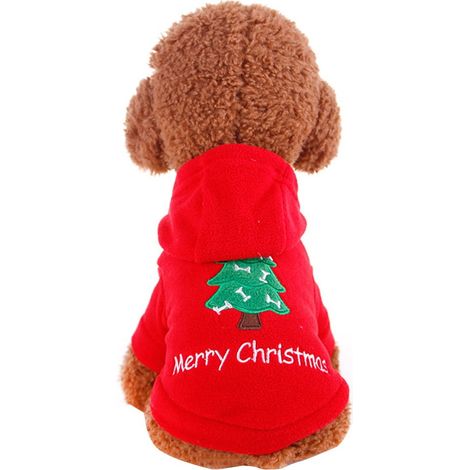 Robe De Noël - Vêtement Chaud En Molleton Pour Chien - Costume Festif Pour Chien - Taille Unique (1/5)