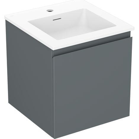 Mexen Orio armario de ba帽o de 45 cm con lavabo Otis, 1 caj贸n, grafito mate/blanco mate - 91A10-04547-1-BF66-W18M01 (1/5)