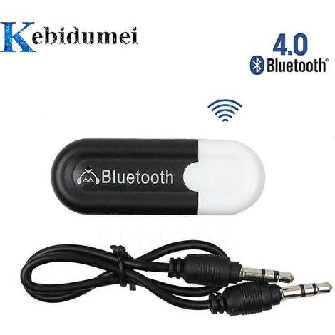 kebidumei Adaptateur récepteur audio stéréo sans fil Bluetooth 4.0 USB pour voiture, kit mains libres 3,5 mm A2DP, compatible avec les calculateurs de voiture, Android et iOS (1/5)