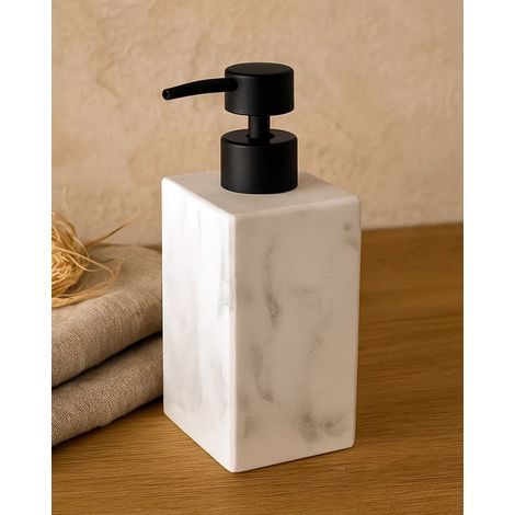 Dispenser sapone marmorizzato bianco Marmo