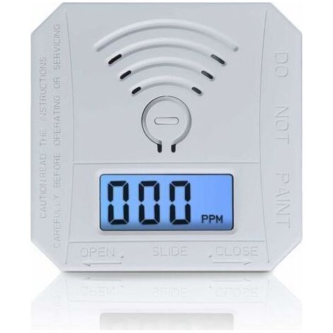 FENOPLASTICADétecteur de monoxyde de carbone, détecteur d'alarme de moniteur de gaz CO conforme aux normes UL 2034, capteur de CO avec affichage numérique LED pour la maison, le dépôt, alimenté par ba (1/4)
