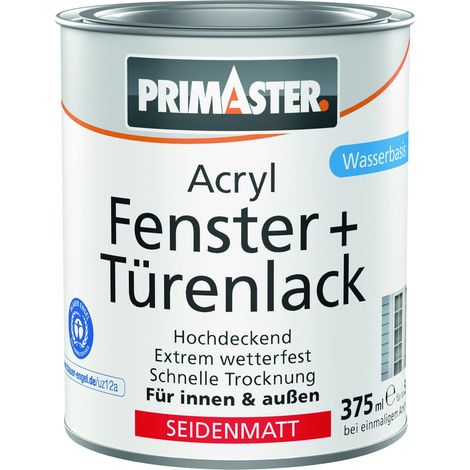 Primaster Acryl Fenster + Türenlack weiß seidenmatt 375 ml Acryl Lack