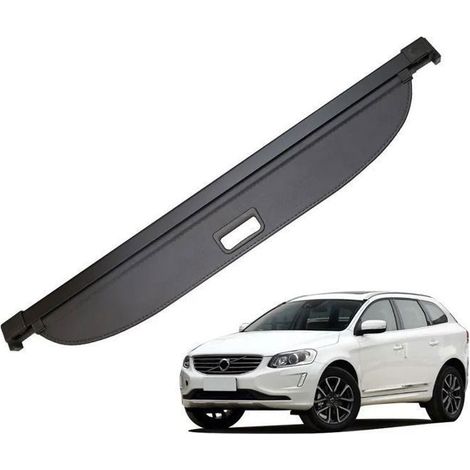 Bagagliaio - Volvo XC60 10-17 - Nero - Tenda avvolgibile retrattile - Supporti in alluminio