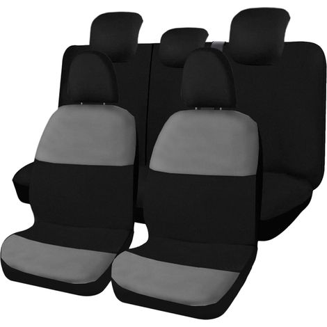 Lupex Shop - Coprisedili Auto Compatibili con 600 ‘03, Tessuto Policotone, Made In Italy, Anteriori e Posteriori, colore Rosso / Nero (1/5)