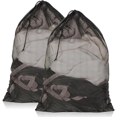Juego de 2 bolsas de malla grandes de 60x90 cm para ropa sucia/sujetadores/ropa interior. (1/5)