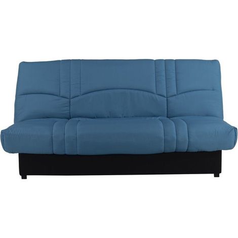 Banquette Clic-clac - 3 places - Tissu Bleu canard - 190 x 90 x 92 cm - PIXIE