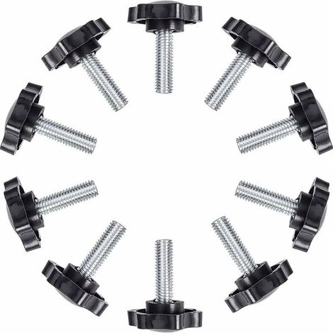 M6x25mm Vis de pouce, étoile en plastique moletées Bouton de serrage à vis Thumbscrew(20pcs) (1/5)