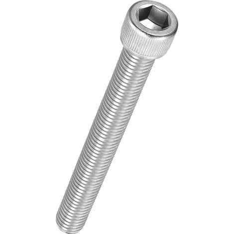 2Pcs Vis à Tête Cylindrique à Six Pans Creux M12-1.75 x 100mm Douille Allen Entièrement Filetée en Acier Inoxydable 304 pour Moteur Électrique, Impression 3D, Argenté (1/5)